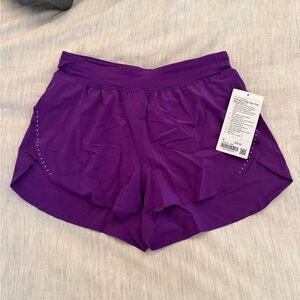 Lululemon Fast & Free 3” shorts College Purple - brand new tags on!